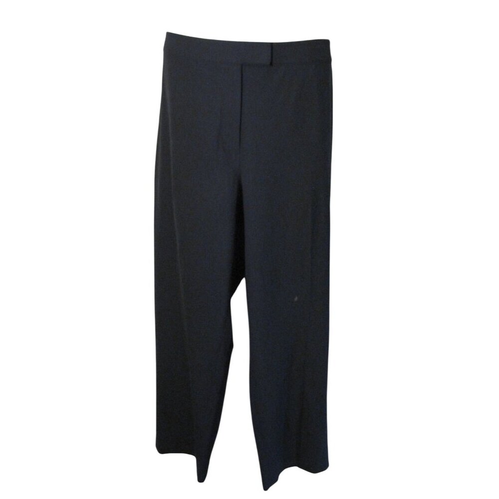 Talbots 24W Black Blue Pin Dot Pants Slacks Trousers Stretch